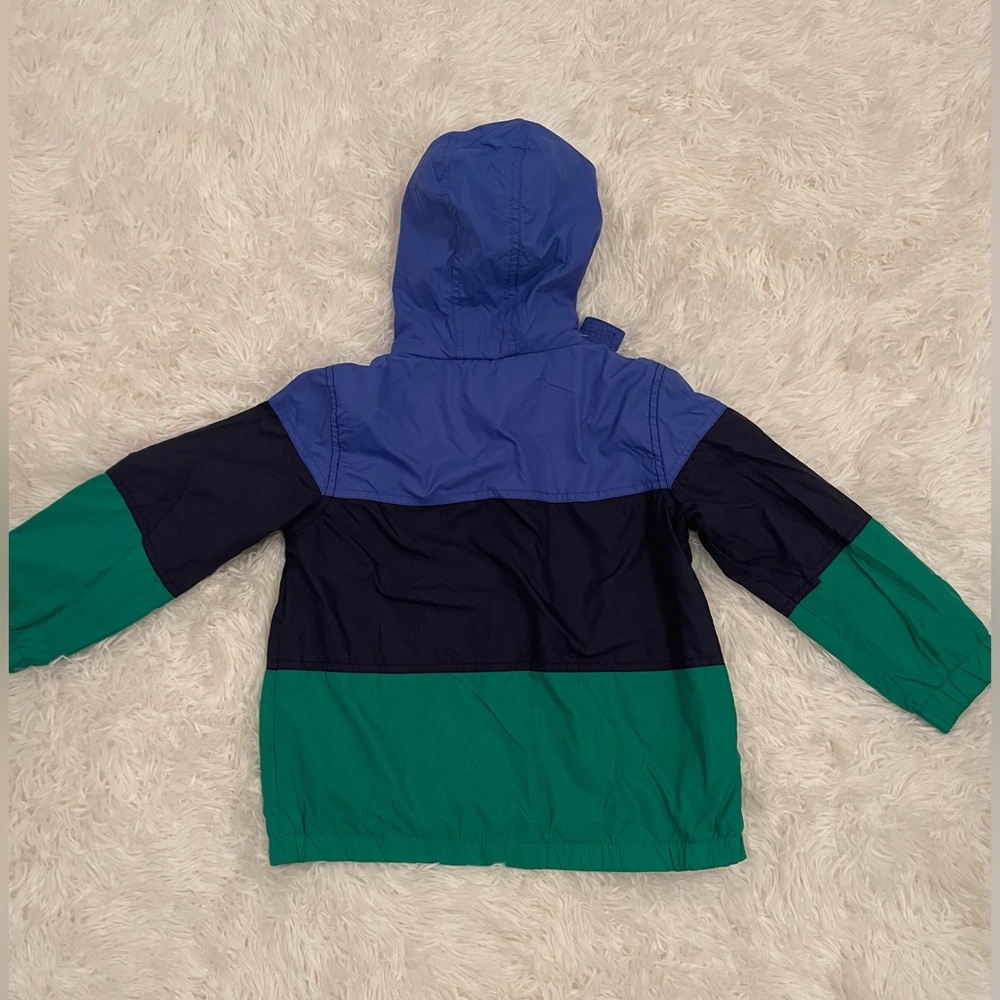 Tommy Hilfiger Colorblock Windbreaker Jacket – Boys Size 4T (Blue/Green/Navy) - Picture 3 of 5